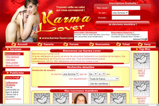 Aperçu visuel du site http://www.karma-lover.com