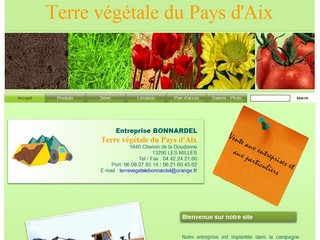 Aperçu visuel du site http://www.terre-vegetale-bonnardel.fr