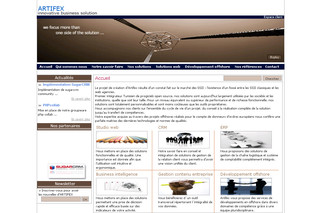 Aperçu visuel du site http://www.artifexsoft.net