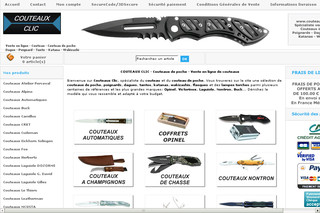 Aperçu visuel du site http://www.couteaux-clic.com