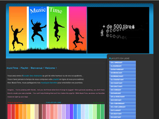 Aperçu visuel du site http://www.musictime-playlist.com