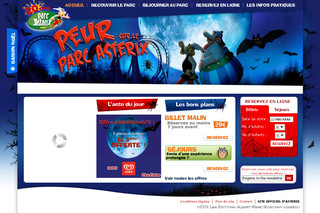 Aperçu visuel du site http://www.parcasterix.fr/