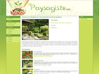 Aperçu visuel du site http://www.paysagiste.net