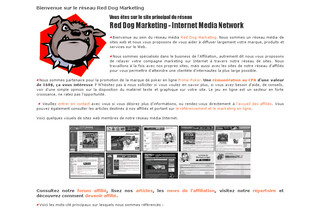 Aperçu visuel du site http://www.reddog-marketing.com/services/