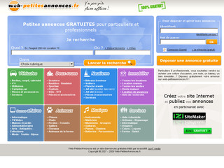 Aperçu visuel du site http://web-petitesannonces.fr
