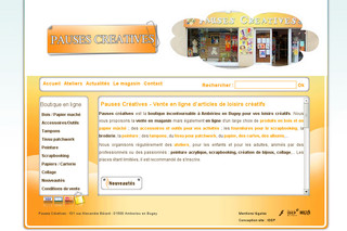 Aperçu visuel du site http://www.pauses-creatives01.com