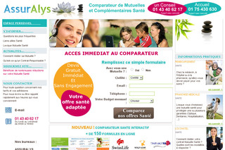 Aperçu visuel du site http://www.assuralys.fr