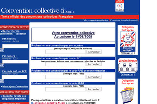 Aperçu visuel du site http://www.convention-collective-fr.com