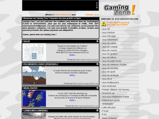 Aperçu visuel du site http://gaming.zone.online.fr