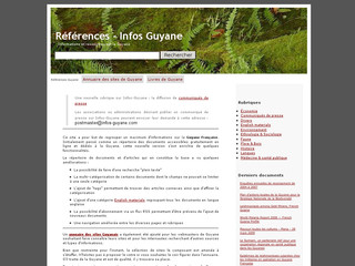 Aperçu visuel du site http://www.infos-guyane.com