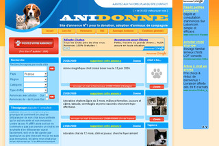 Anidonne : site d'annonce d'animaux de compagnie