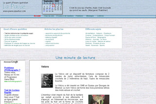 Aperçu visuel du site http://www.pause.pquebec.com