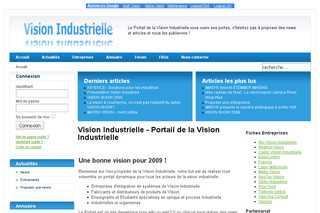 Aperçu visuel du site http://visionindustrielle.free.fr/