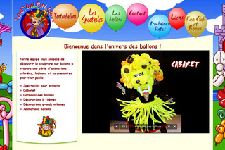 Aperçu visuel du site http://www.tontonballons.com