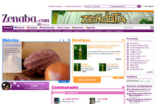 Aperçu visuel du site http://boutique.zenaba.com