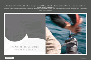 Aperçu visuel du site http://www.ananda-croisiere.com/