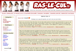 Aperçu visuel du site http://www.ras-le-cul.fr