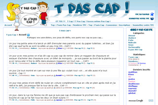 Aperçu visuel du site http://www.t-pas-cap.fr