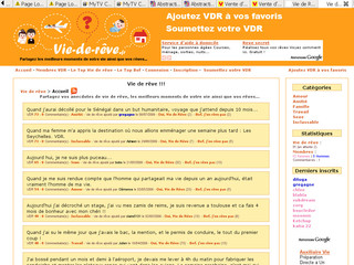 Aperçu visuel du site http://www.vie-de-reve.fr
