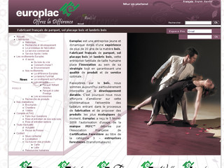 Aperçu visuel du site http://www.europlac.eu