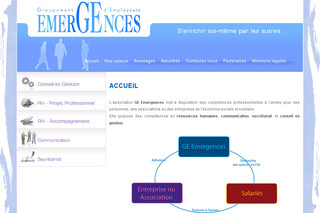 Aperçu visuel du site http://www.ge-emergences.com