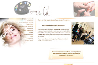Aperçu visuel du site http://www.terreetciel-coiffure.com