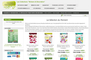 Aperçu visuel du site http://www.stickers-et-decoration.fr