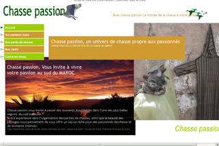 Aperçu visuel du site http://www.chasse-marrakech.com