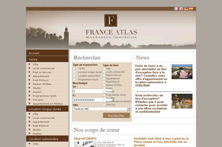 Aperçu visuel du site http://www.franceatlas.com/