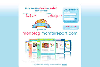 Aperçu visuel du site http://monblog.monfairepart.com