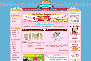 Aperçu visuel du site http://www.monfairepart.com
