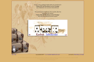 Aperçu visuel du site http://www.kasbah-tabelkoukt.com