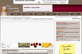 Aperçu visuel du site http://www.le-cuisinier.net