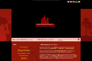 Aperçu visuel du site http://www.riadeden-marrakech.com