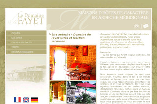 Aperçu visuel du site http://www.fayetardeche.com