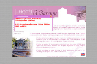 Aperçu visuel du site http://www.hotel-ardechesud.com