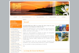 Aperçu visuel du site http://www.location-bali.com/