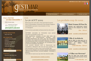 Aperçu visuel du site http://www.gestimar-immobilier.com