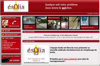 Aperçu visuel du site http://www.esolia.fr