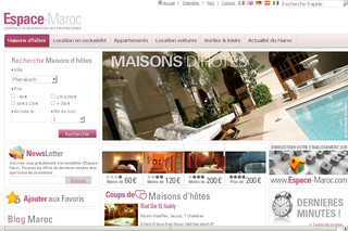 Aperçu visuel du site http://www.espace-maroc.com/