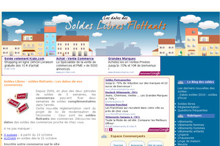 Aperçu visuel du site http://www.dates-soldes-libres.com