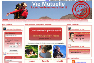 Aperçu visuel du site http://www.vie-mutuelle.fr