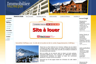 Aperçu visuel du site http://www.immobilier-valfrejus.com