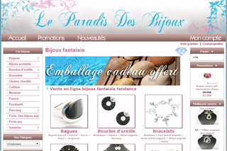 Aperçu visuel du site http://www.paradis-bijoux-fantaisie.fr