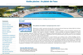 Aperçu visuel du site http://www.conseil-piscine.com