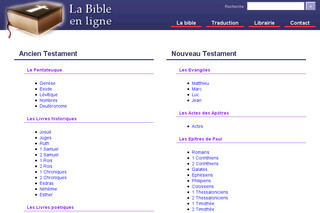 Aperçu visuel du site http://www.bible-en-ligne.net