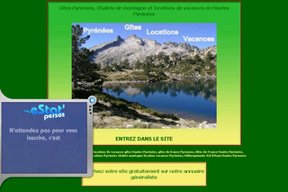 Aperçu visuel du site http://www.gites-nature.com