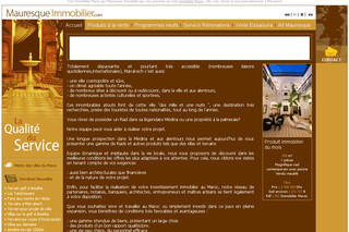 Aperçu visuel du site http://www.mauresque-immobilier.com