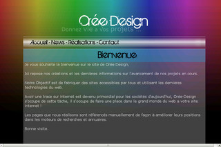 Aperçu visuel du site http://oreedesign.e3b.org