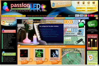 Aperçu visuel du site http://www.passionled.com/